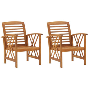 Galleria Design Garden Chairs 2 pcs Solid Acacia Wood