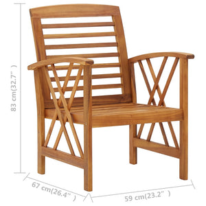 Galleria Design Garden Chairs 2 pcs Solid Acacia Wood