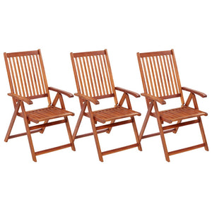 Galleria Design Folding Garden Chairs 3 pcs Solid Acacia Wood