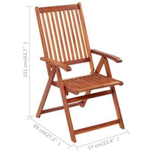 Galleria Design Folding Garden Chairs 3 pcs Solid Acacia Wood