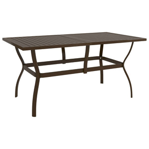 Galleria Design Garden Table Brown 140x80x72 cm Steel