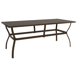 Galleria Design Garden Table Brown 190x80x72 cm Steel