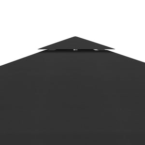 Galleria Design 2-Tier Gazebo Top Cover 310 g/m² 3x3 m Black