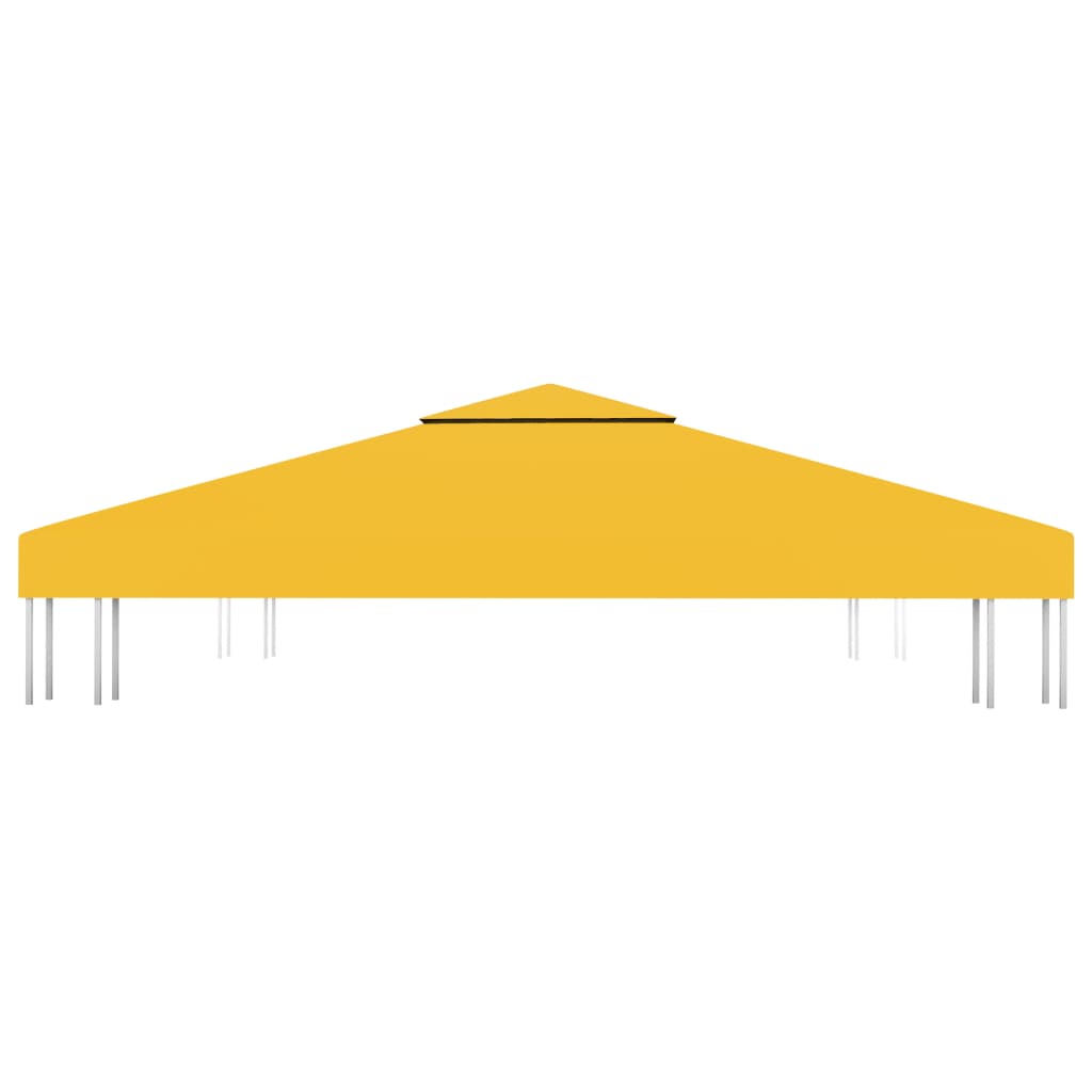 Galleria Design 2-Tier Gazebo Top Cover 310 g/m² 3x3 m Yellow