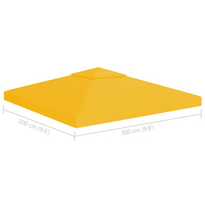 Galleria Design 2-Tier Gazebo Top Cover 310 g/m² 3x3 m Yellow