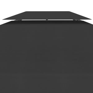 Galleria Design 2-Tier Gazebo Top Cover 310 g/m² 4x3 m Black