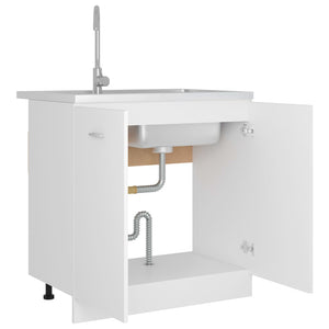 Galleria Design Sink Bottom Cabinet White 80x46x81.5 cm Engineered Wood