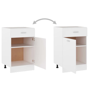 Galleria Design Drawer Bottom Cabinet White 50x46x81.5 cm Engineered Wood