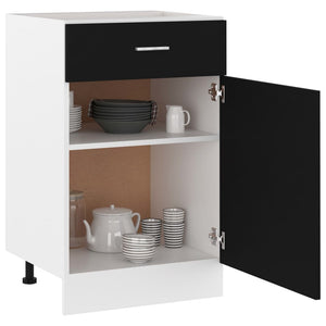 Galleria Design Drawer Bottom Cabinet Black 50x46x81.5 cm Engineered Wood