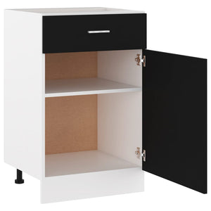 Galleria Design Drawer Bottom Cabinet Black 50x46x81.5 cm Engineered Wood