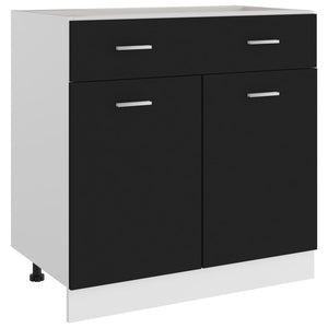 Galleria Design Drawer Bottom Cabinet Black 80x46x81.5 cm Engineered Wood