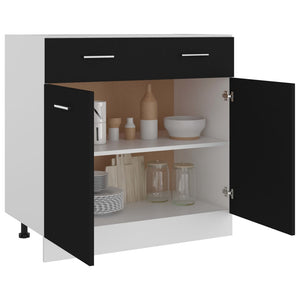 Galleria Design Drawer Bottom Cabinet Black 80x46x81.5 cm Engineered Wood