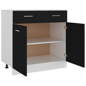 Galleria Design Drawer Bottom Cabinet Black 80x46x81.5 cm Engineered Wood