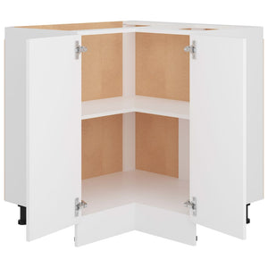 Galleria Design Corner Bottom Cabinet White 75.5x75.5x81.5 cm Engineered Wood