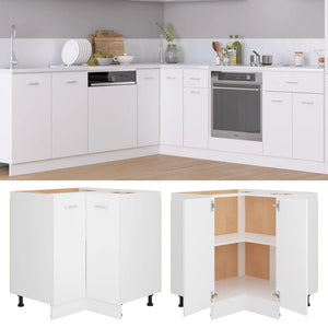 Galleria Design Corner Bottom Cabinet White 75.5x75.5x81.5 cm Engineered Wood