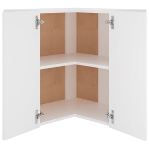 Galleria Design Hanging Corner Cabinet White 57x57x60 cm Engineered Wood