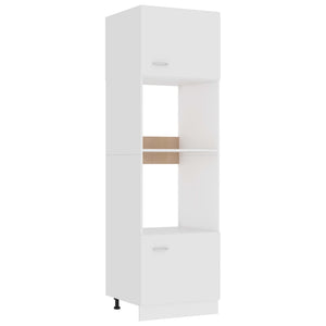 Galleria Design Microwave Cabinet White 60x57x207 cm Engineered Wood