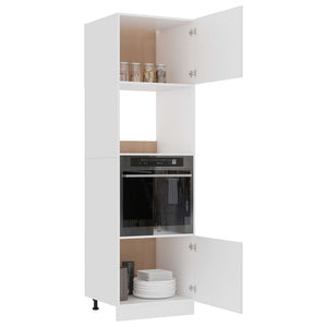 Galleria Design Microwave Cabinet White 60x57x207 cm Engineered Wood