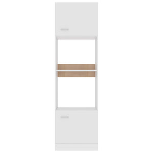 Galleria Design Microwave Cabinet White 60x57x207 cm Engineered Wood