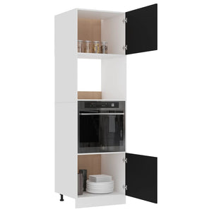 Galleria Design Microwave Cabinet Black 60x57x207 cm Engineered Wood