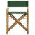 Galleria Design Folding Director's Chairs 2 pcs Green Bamboo and Fabric