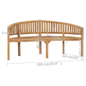 Galleria Design Banana Bench 180 cm Solid Teak Wood