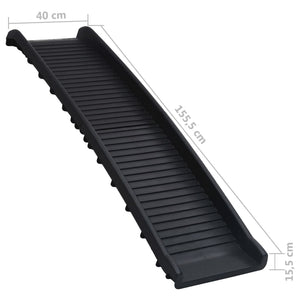 Galleria Design Folding Dog Ramp Black 155.5x40x15.5 cm