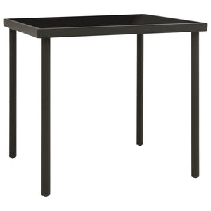 Galleria Design Outdoor Dining Table Anthracite 80x80x72 cm Glass and Steel