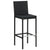 Galleria Design Garden Bar Stools with Cushions 4 pcs Black Poly Rattan