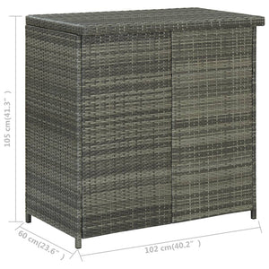 Galleria Design 3 Piece Bar Set Poly Rattan Grey