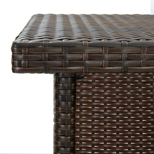 Galleria Design Corner Bar Table Brown 100x50x105 cm Poly Rattan