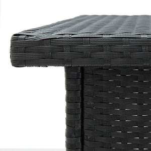 Galleria Design Corner Bar Table Black 100x50x105 cm Poly Rattan