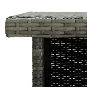 Galleria Design Corner Bar Table Grey 100x50x105 cm Poly Rattan