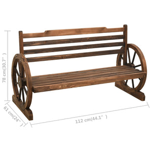 Galleria Design Garden Bench 112 cm Solid Firwood