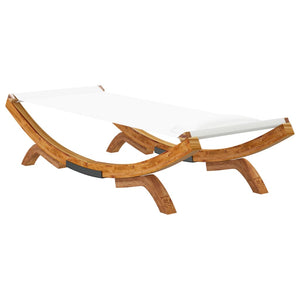 Galleria Design Outdoor Lounge Bed 100x188.5x44 cm Solid Bent Wood Cream