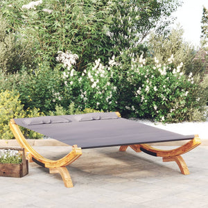 Galleria Design Outdoor Lounge Bed 165x188.5x46 cm Solid Bent Wood Anthracite