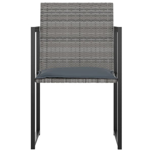 Galleria Design 5 Piece Outdoor Dining Set with Cushions Poly Rattan Grey