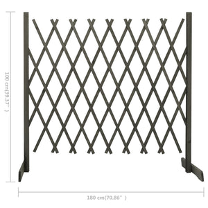 Galleria Design Garden Trellis Fence Grey 180x100 cm Solid Firwood