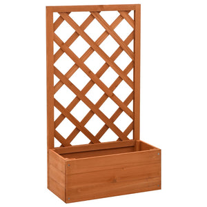 Galleria Design Garden Trellis Planter Grey 50x25x90 cm Solid Firwood