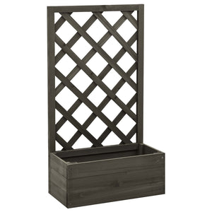 Galleria Design Garden Trellis Planter Grey 50x25x90 cm Solid Firwood