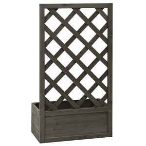 Galleria Design Garden Trellis Planter Grey 50x25x90 cm Solid Firwood