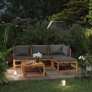 Galleria Design 5 Piece Garden Lounge Set with Cushion Solid Acacia Wood