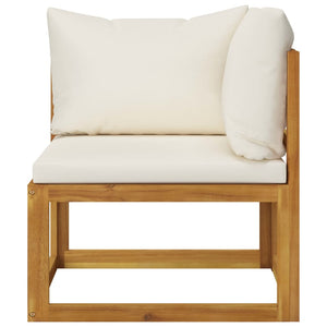 Galleria Design 4-Seater Garden Sofa with Cushion Cream Solid Acacia Wood