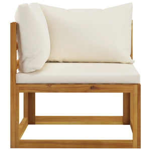 Galleria Design 4-Seater Garden Sofa with Cushion Cream Solid Acacia Wood