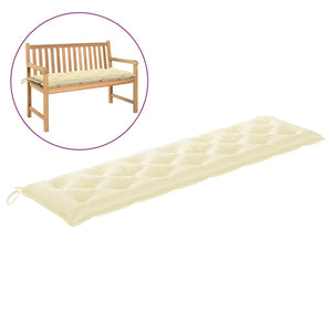 Galleria Design Garden Bench Cushion Cream White 200x50x7 cm Oxford Fabric