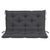 Galleria Design Garden Bench Cushion Anthracite 100x(50+50)x7cm Oxford Fabric