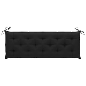 Galleria Design Garden Bench Cushion Black 150x(50+50)x7cm Oxford Fabric