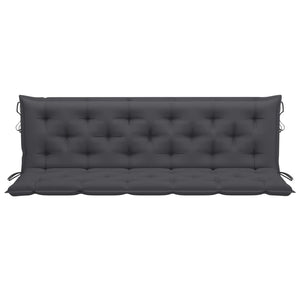 Galleria Design Garden Bench Cushion Anthracite 180x(50+50)x7cm Oxford Fabric