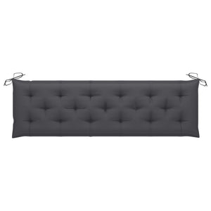 Galleria Design Garden Bench Cushion Anthracite 180x(50+50)x7cm Oxford Fabric