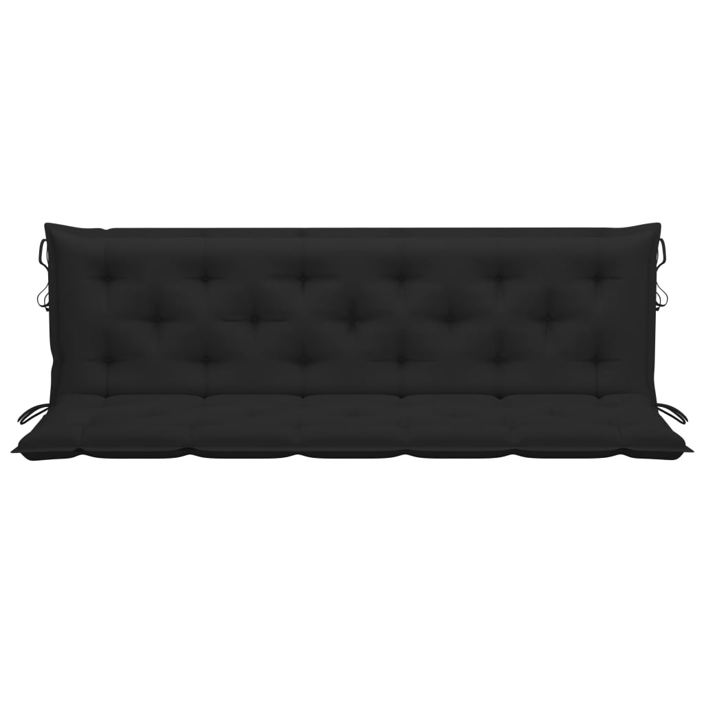 Galleria Design Garden Bench Cushion Black 180x(50+50)x7cm Oxford Fabric